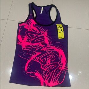 Zumba Fitness Purple and Pink Tank Top